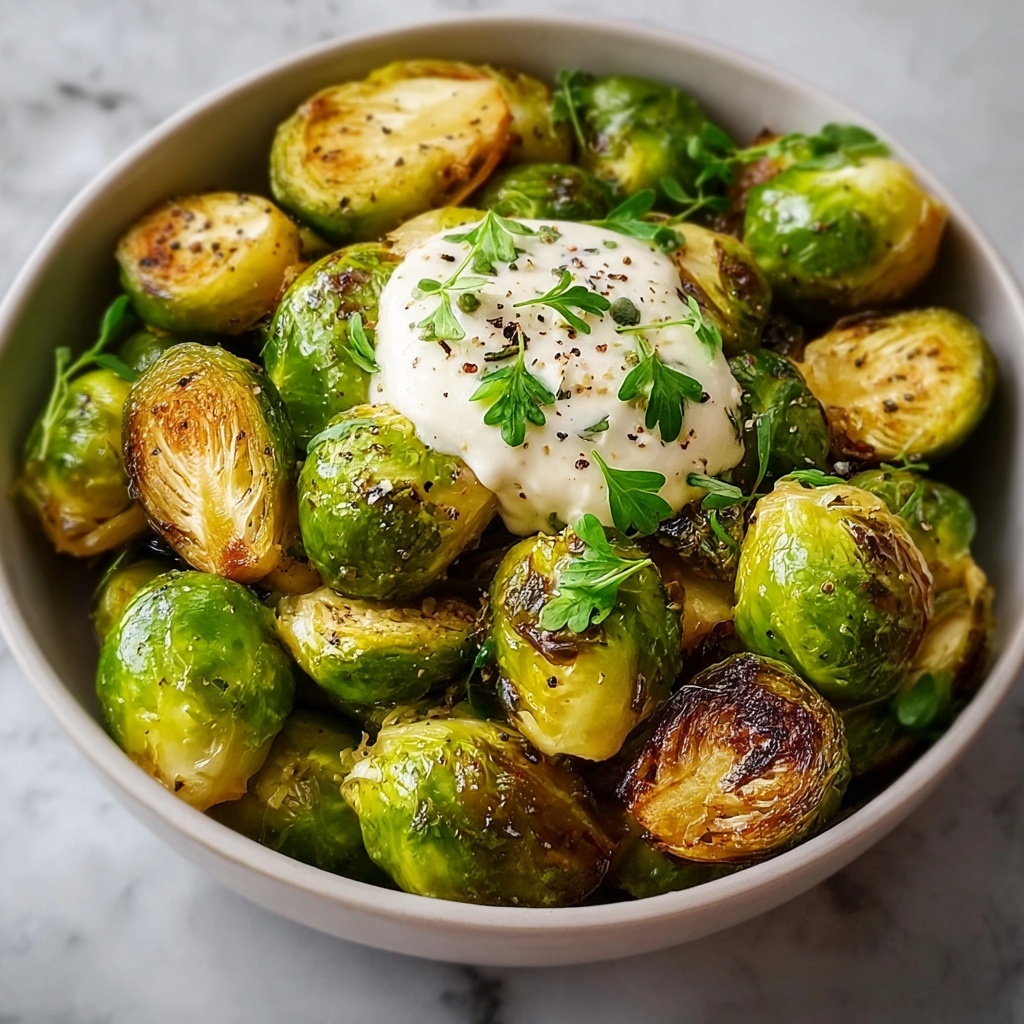 Crispy Brussels Sprouts with Dijon Aioli Recipe - Recipe Image