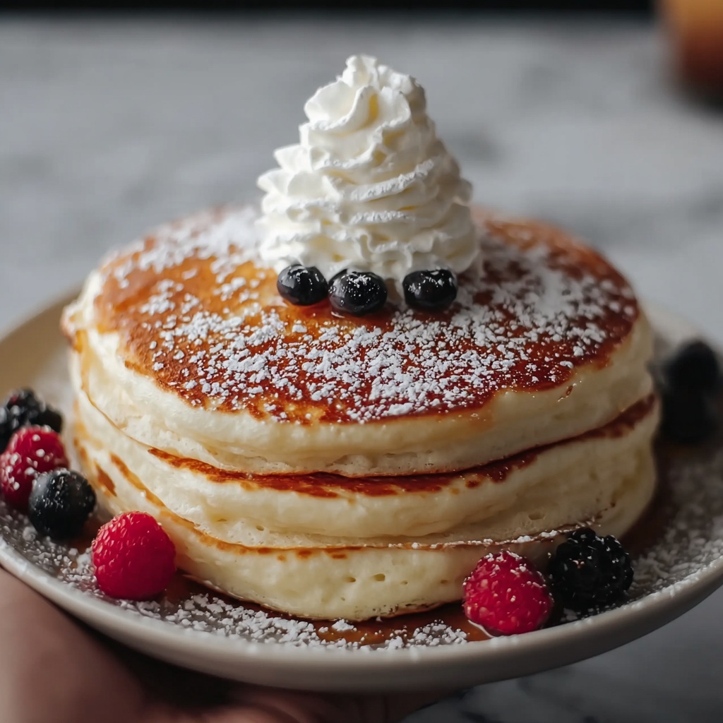 Fluffy Japanese Soufflé Pancakes: A Cloud-Like Delight Recipe - Recipe Image