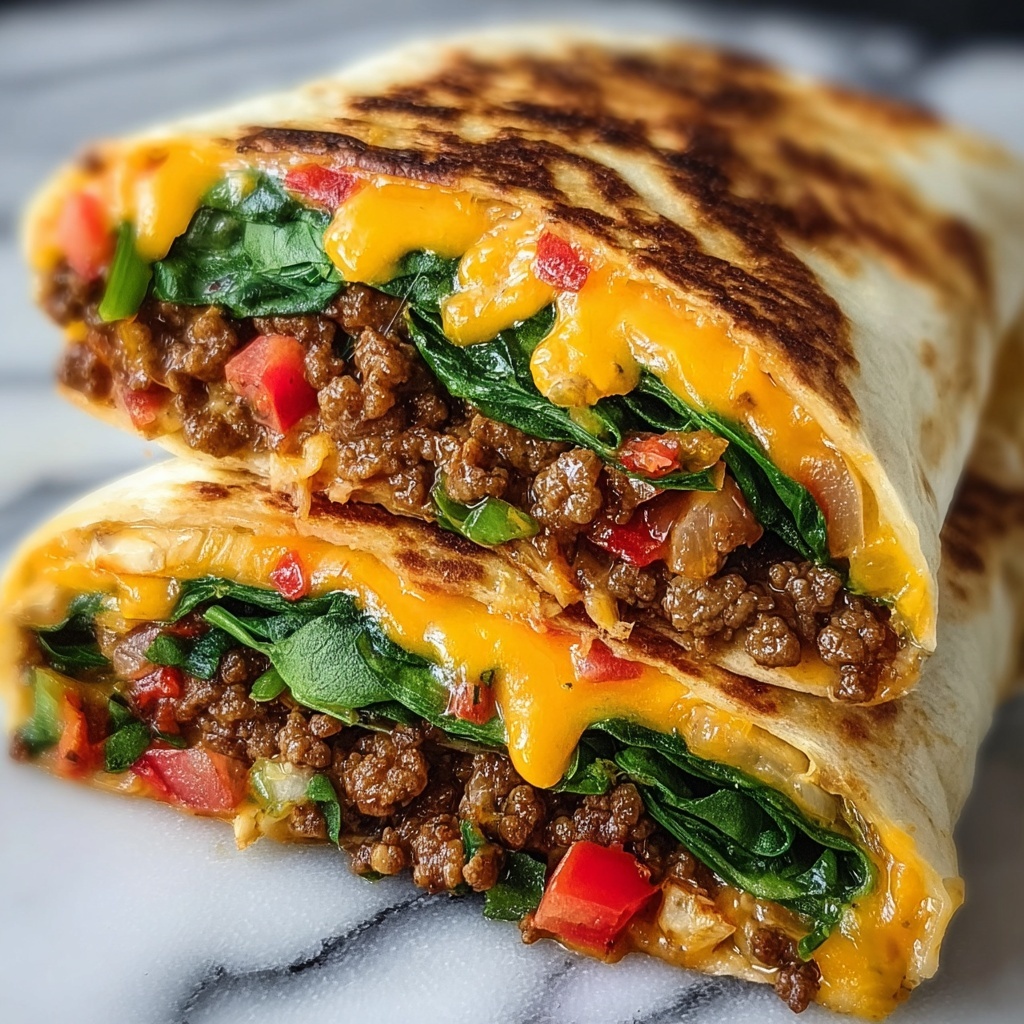 Best Vegan Cheeseburger Wraps Recipe - Recipe Image