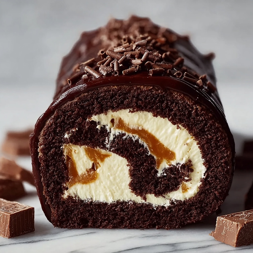 Triple Chocolate Roll Cake Recipe - Recipe Image