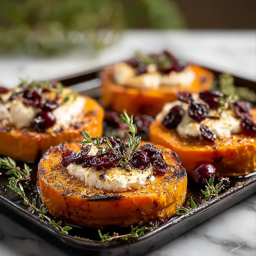 Sweet Potato Rounds with Goat Cheese & Cranberries Recipe - Recipe Image