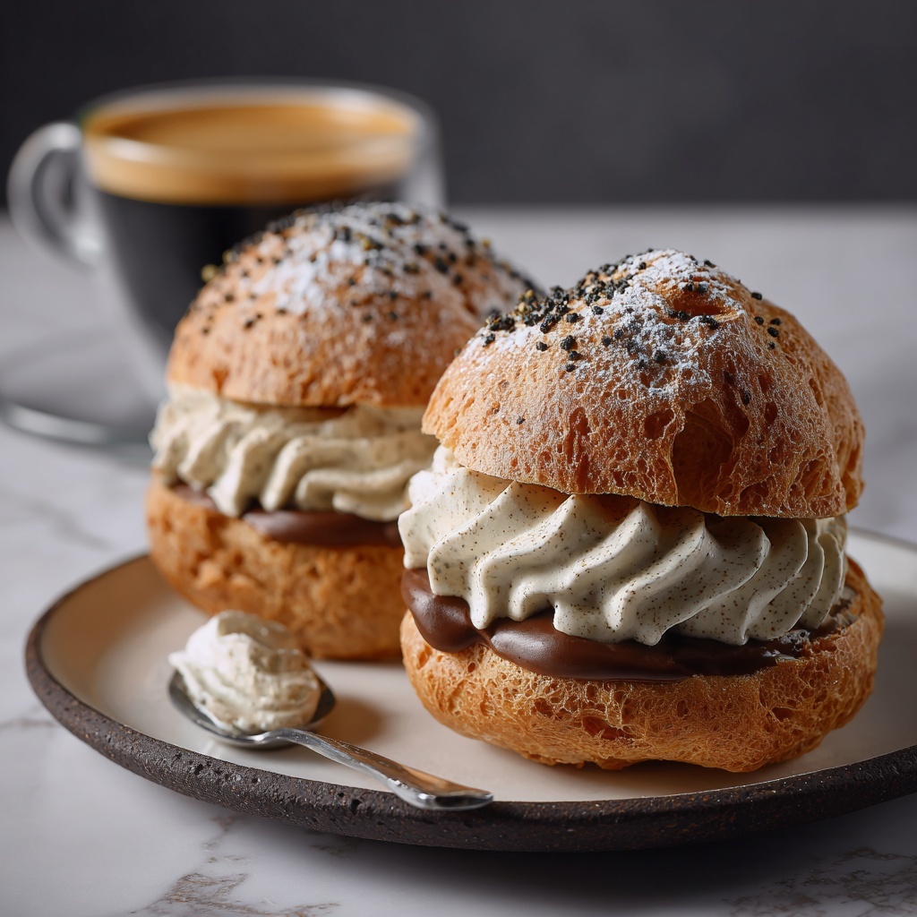 Mocha Éclairs: Coffee-Infused Pastry Cream Delight Recipe - Recipe Image