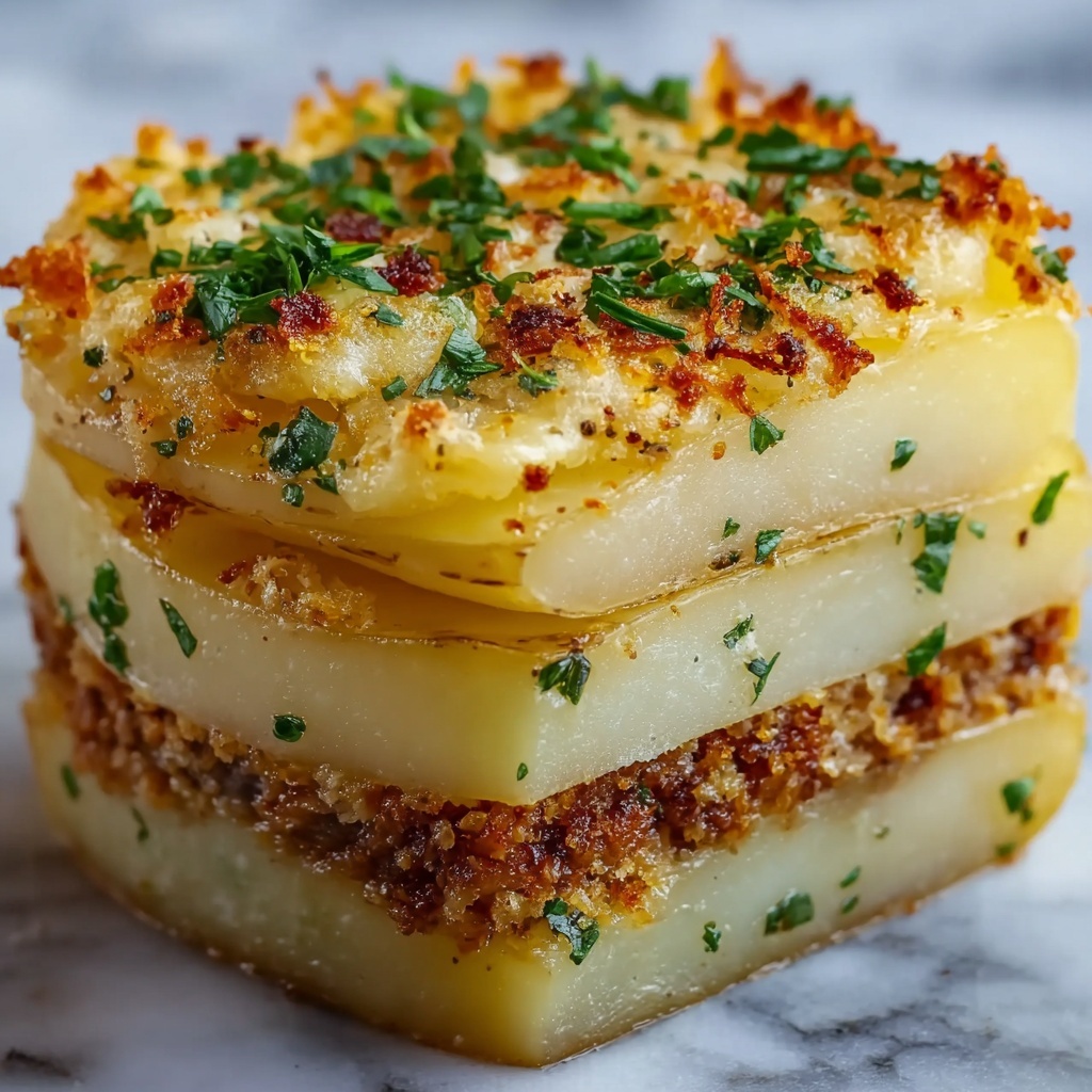 Stuffed Potato Stacks with Ground Beef, Spinach, and Melted Cheese Recipe - Recipe Image