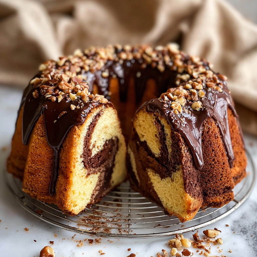 Coffee Chocolate Marble Cake Recipe - Recipe Image