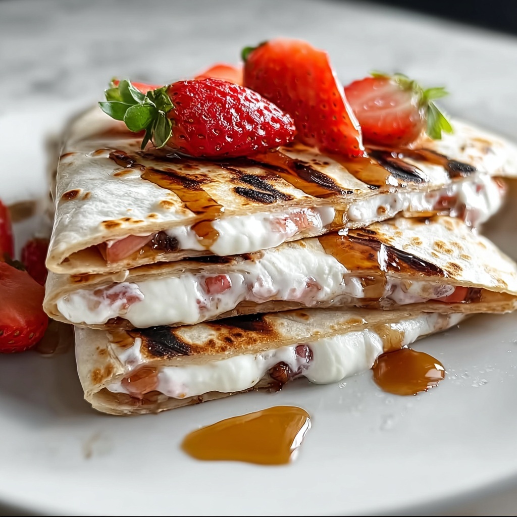 Decadent Strawberry Cheesecake Quesadillas Recipe - Recipe Image
