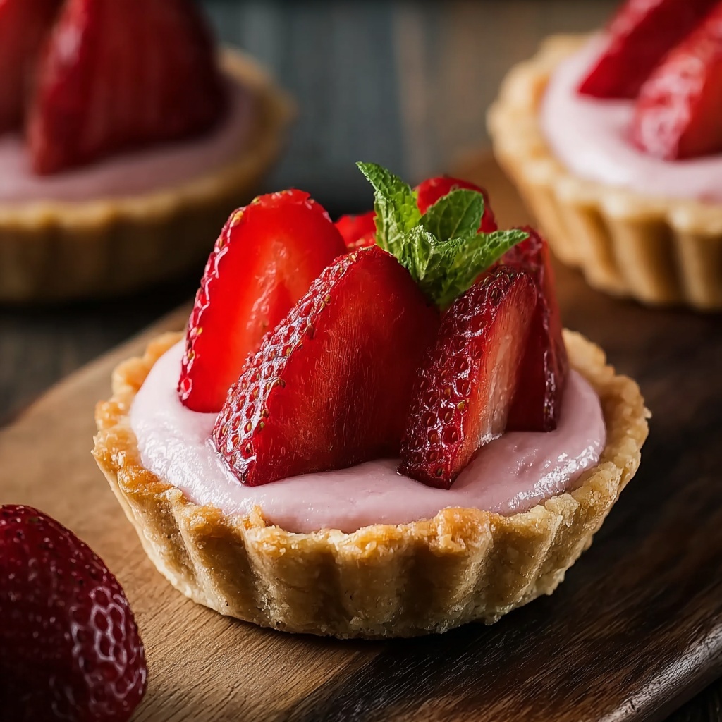 Strawberry Mousse Tartlets Recipe - Recipe Image