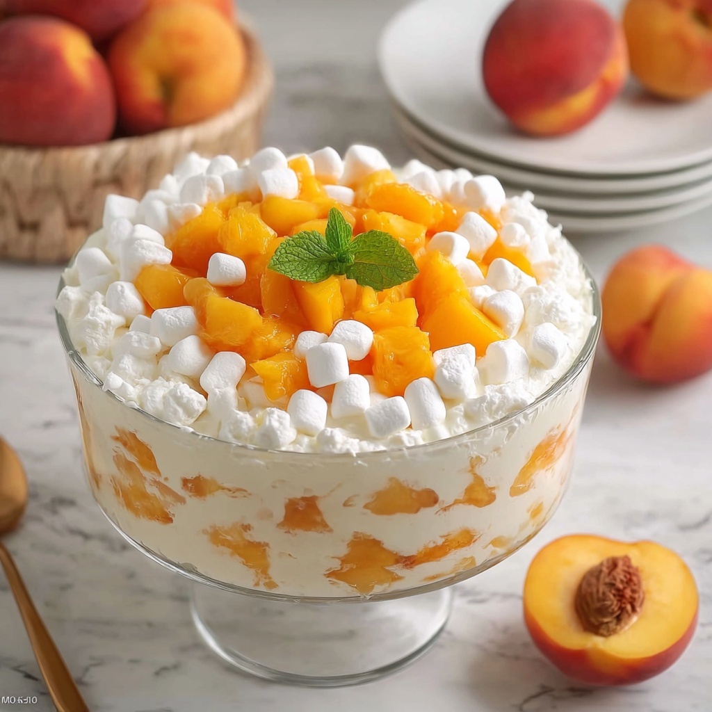 Peach Fluff Salad Recipe - Recipe Image