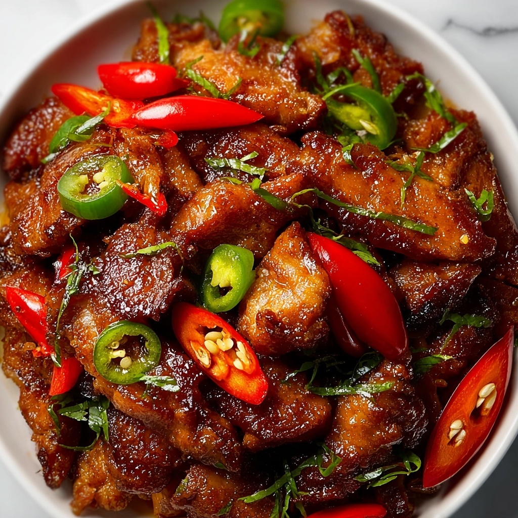 Braised Chicken with Chili and Green Peppers Recipe - Recipe Image