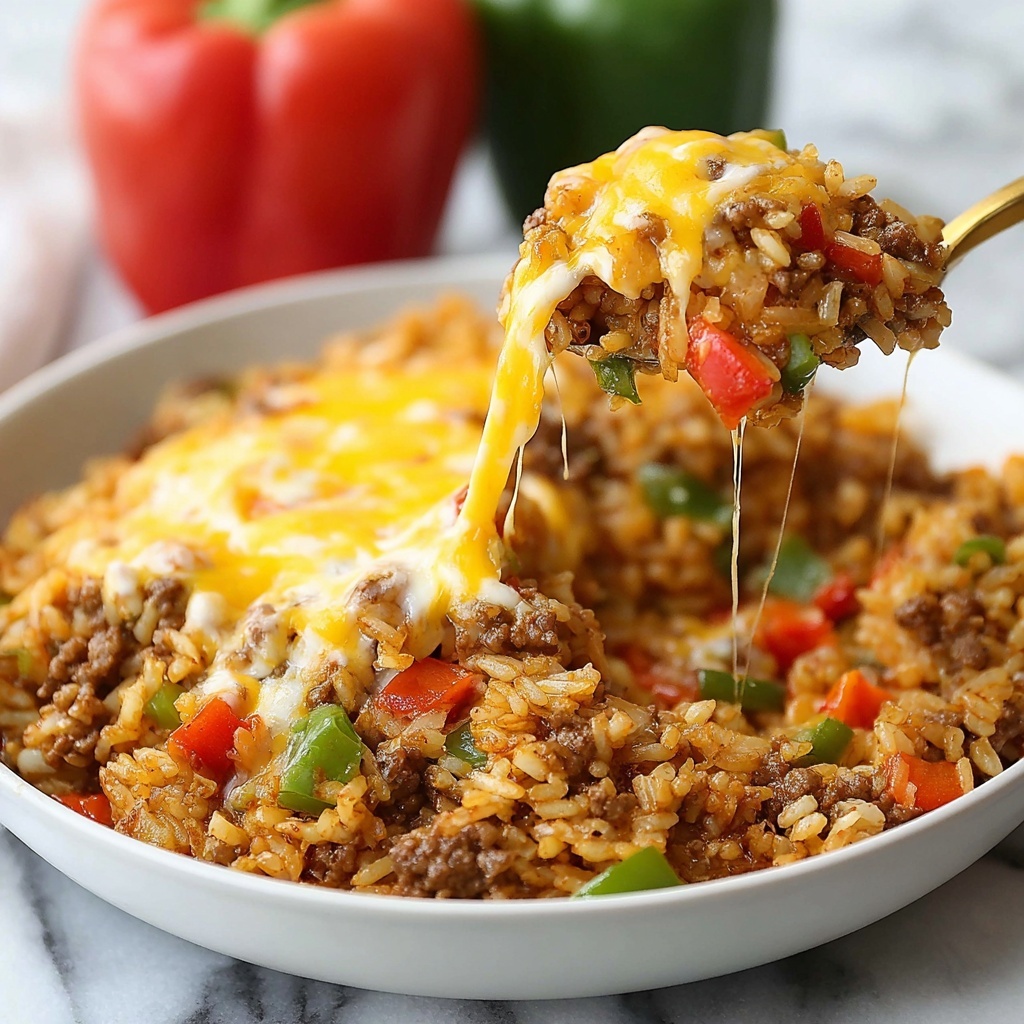 Cheesy Unstuffed Pepper Skillet (One Pan!) Recipe - Recipe Image