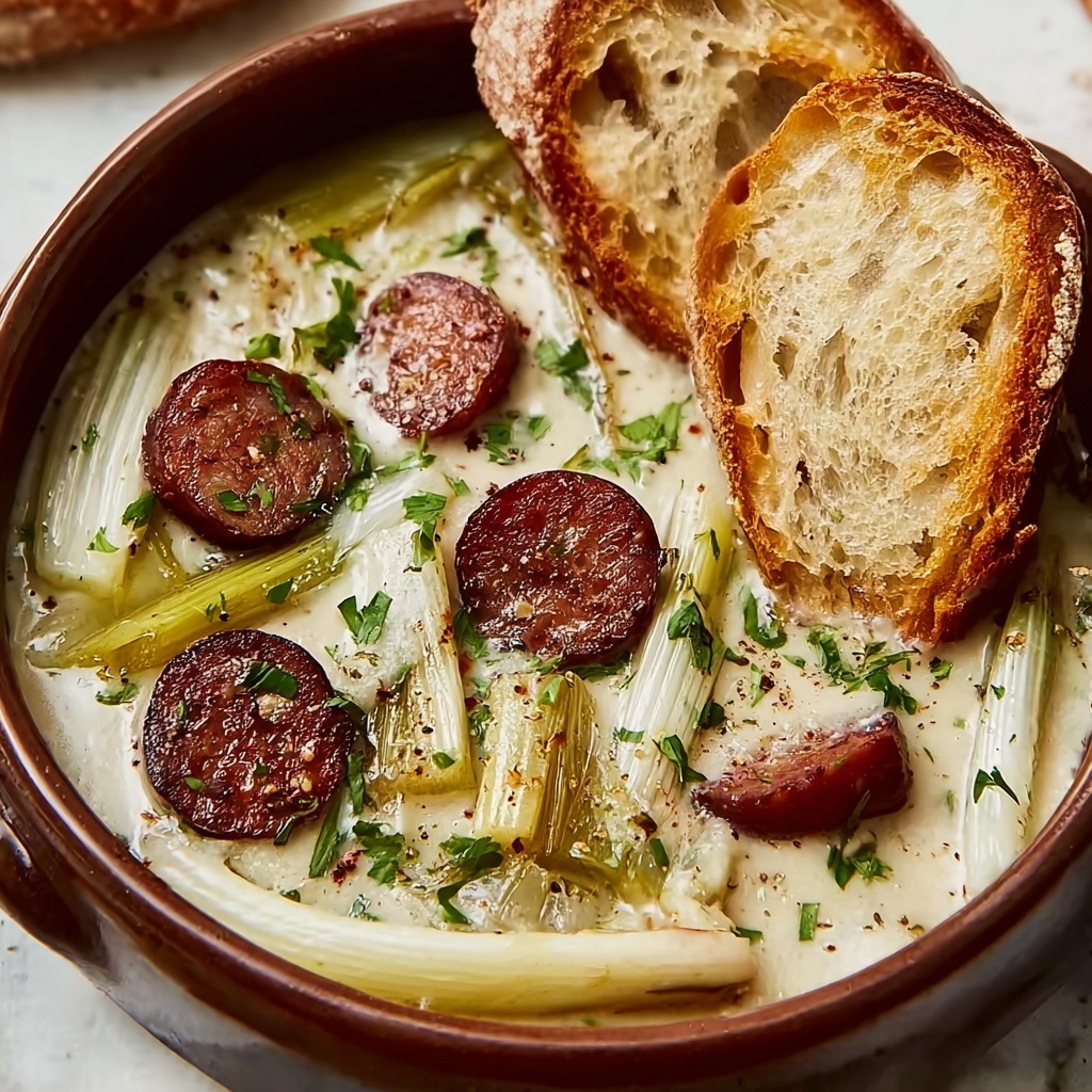 Smoked Sausage and Endive Fondue Recipe - Recipe Image