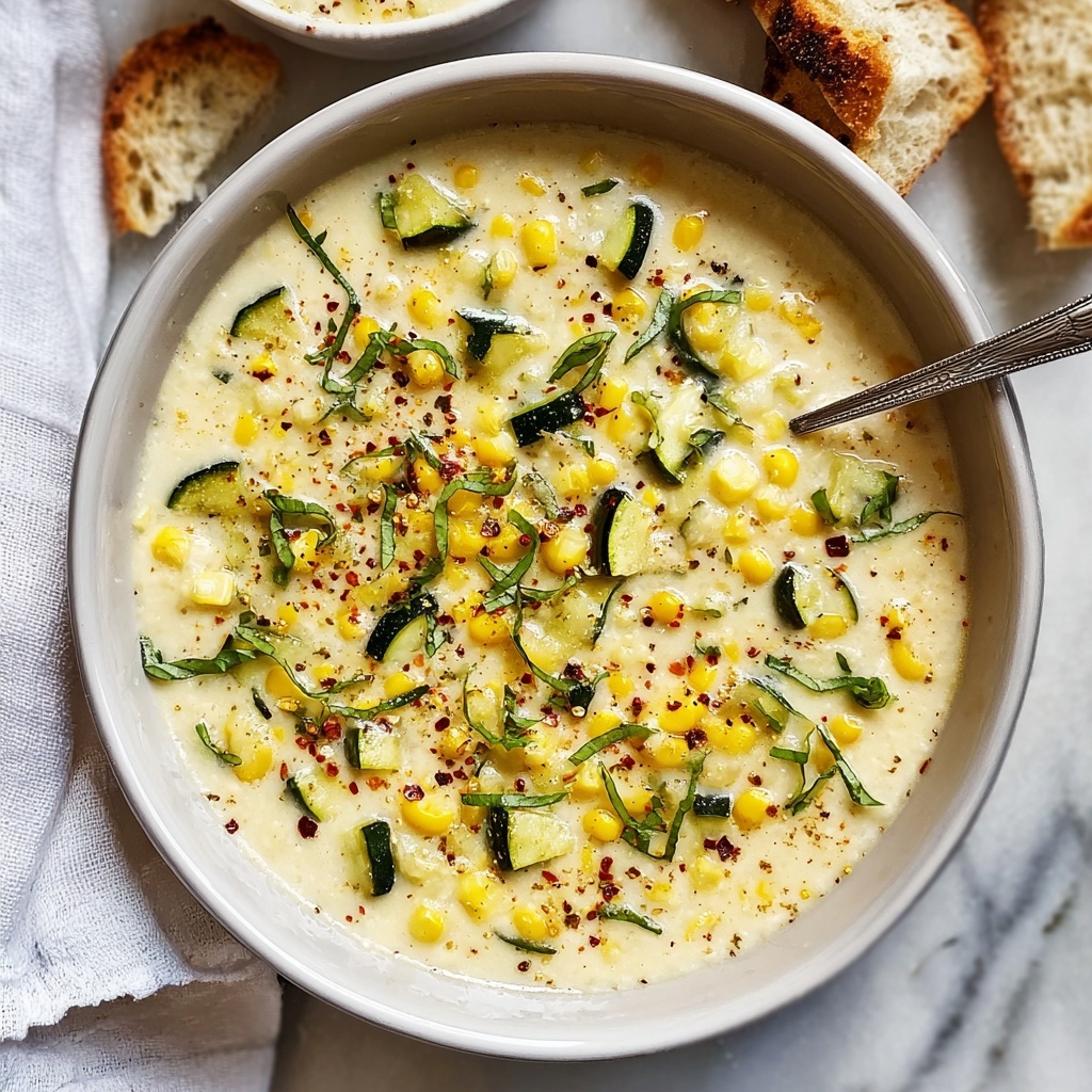 Summer Fresh Corn and Zucchini Chowder Recipe - Recipe Image