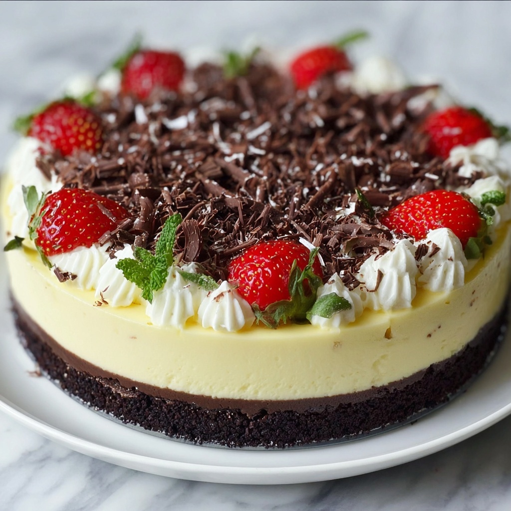 Vanilla Cheesecake with Chocolate Crust Recipe - Recipe Image