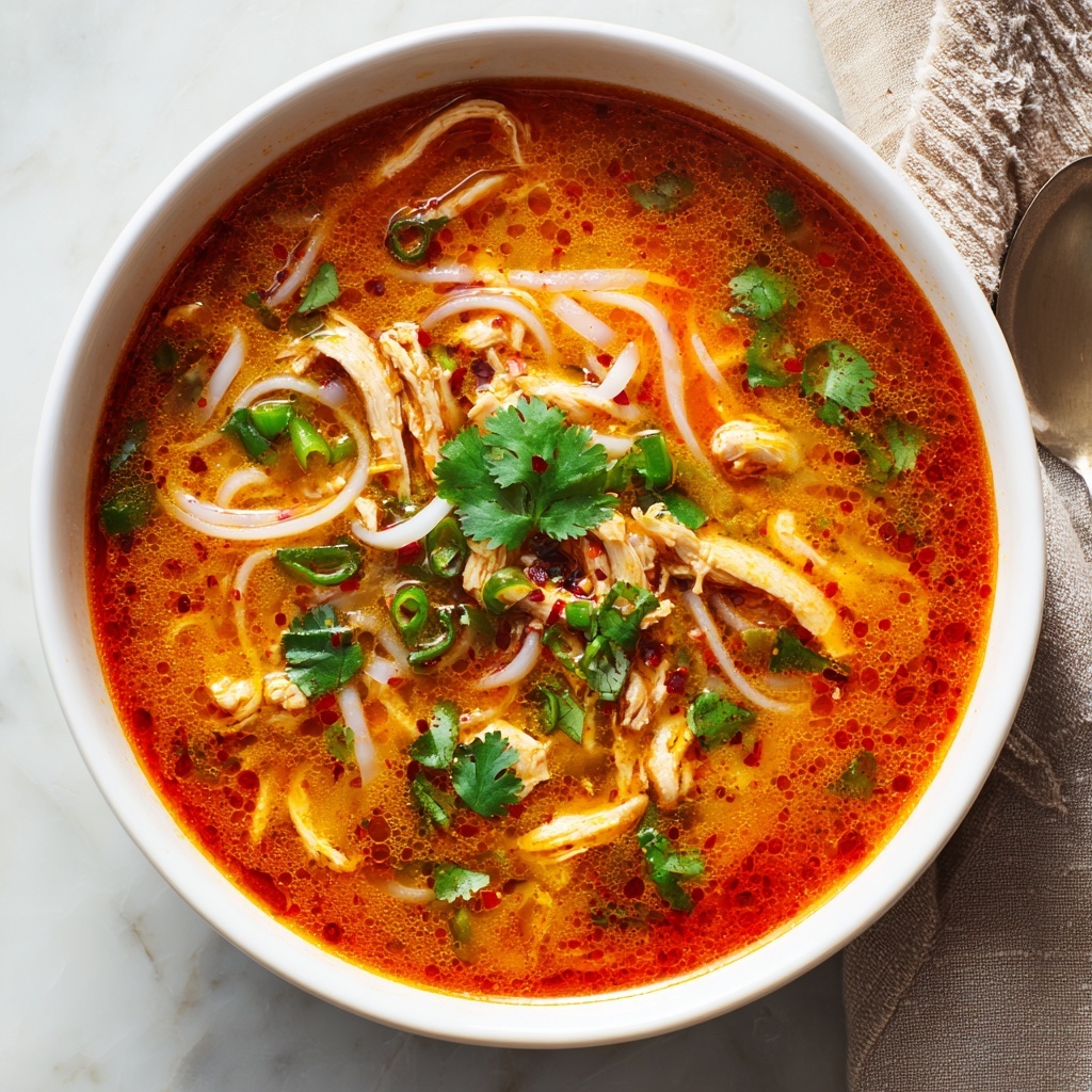 Spicy Chicken Soup with Lime and Cilantro Recipe - Recipe Image