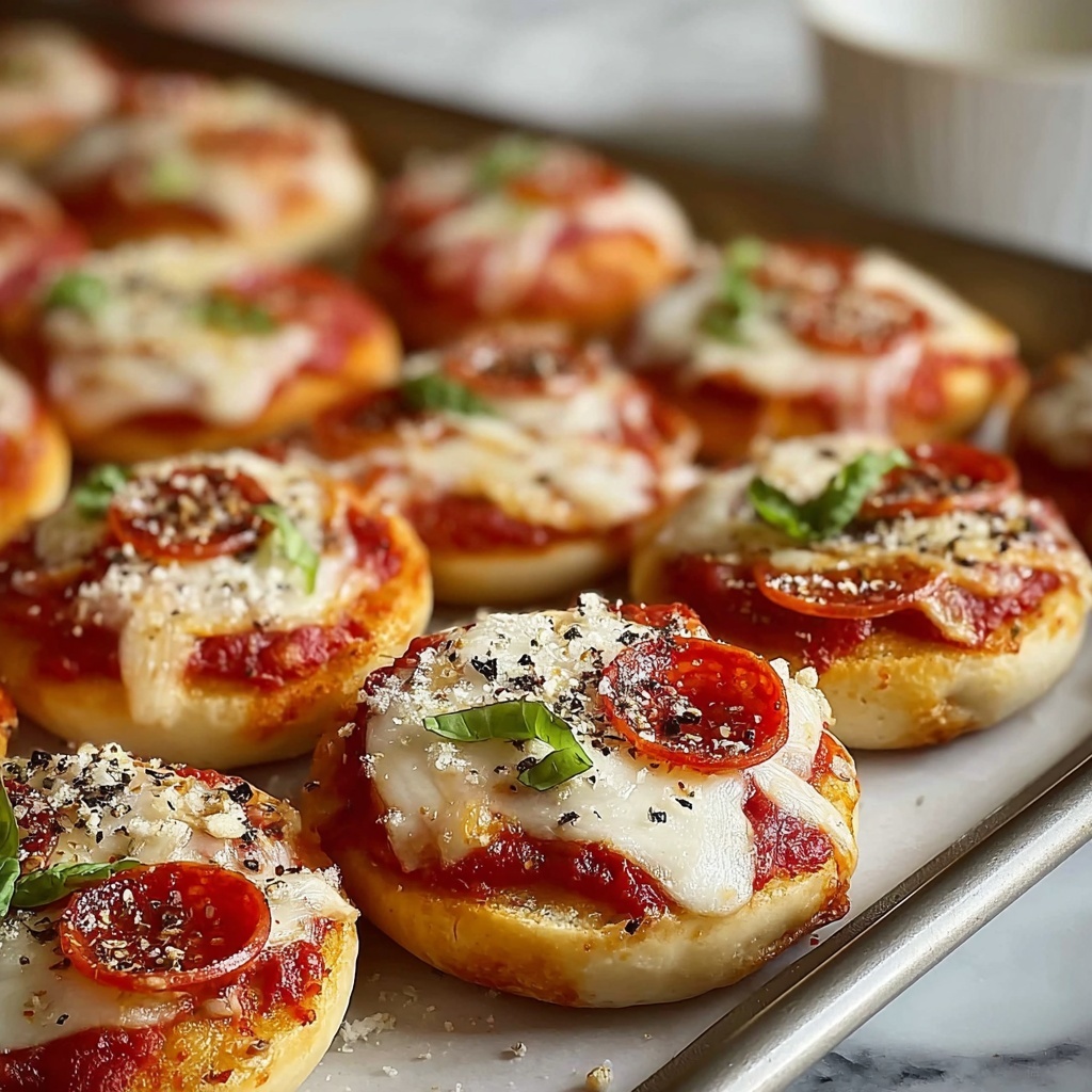 Homemade Mini Pizza Bagel Bites Recipe - Recipe Image