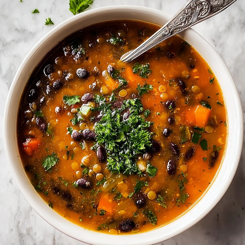 Black Bean and Lentil Soup Recipe - Recipe Image