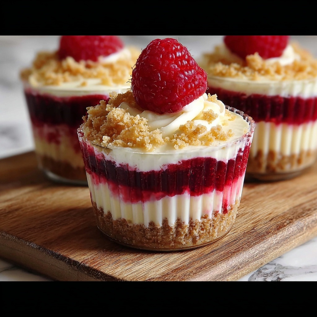 No Bake Lemon Raspberry Cheesecake Cups Recipe - Recipe Image