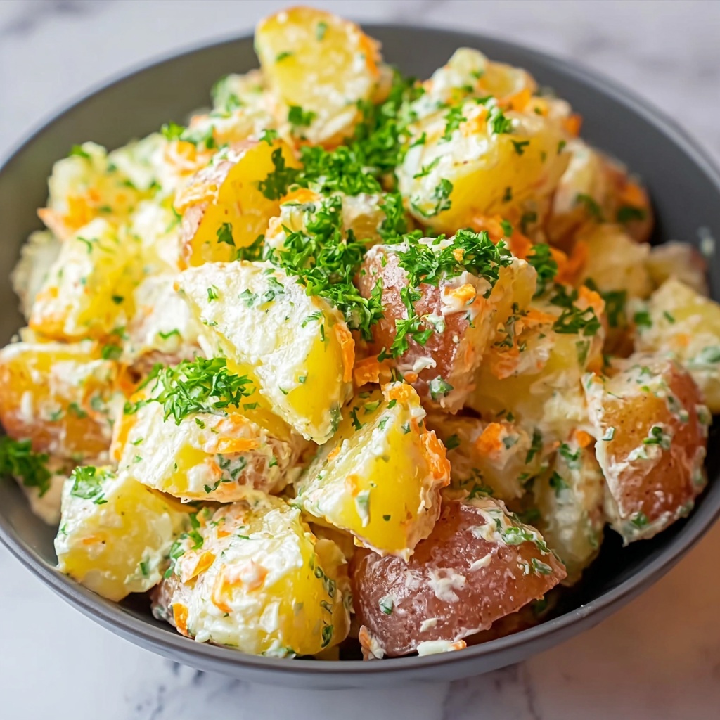 Healthy Potato Salad with Bacon and French Dressing Recipe - Recipe Image
