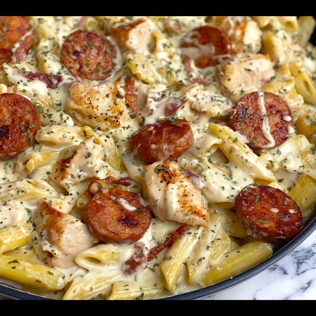 5-Star Crock Pot Creamy Cajun Chicken Pasta Recipe - Recipe Image