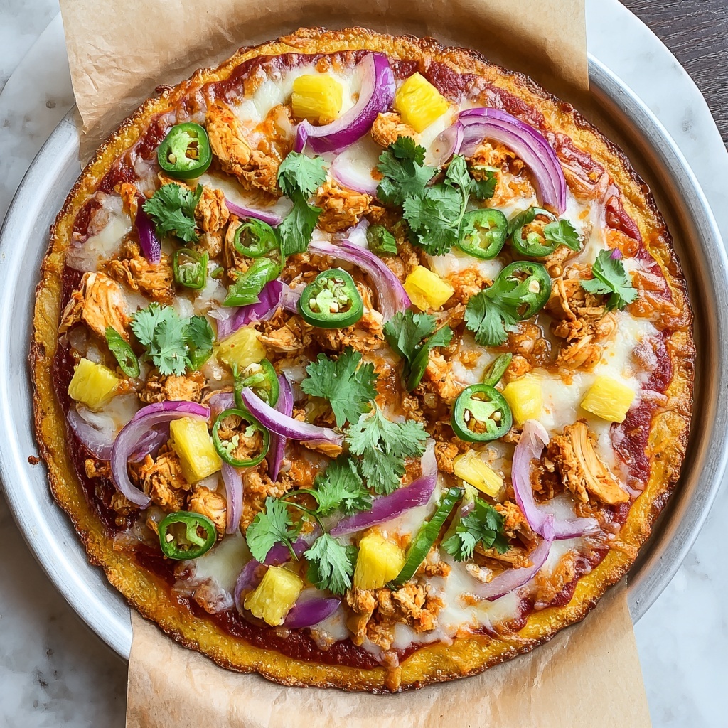 Pineapple Jalapeño BBQ Chicken Pizza Recipe - Recipe Image