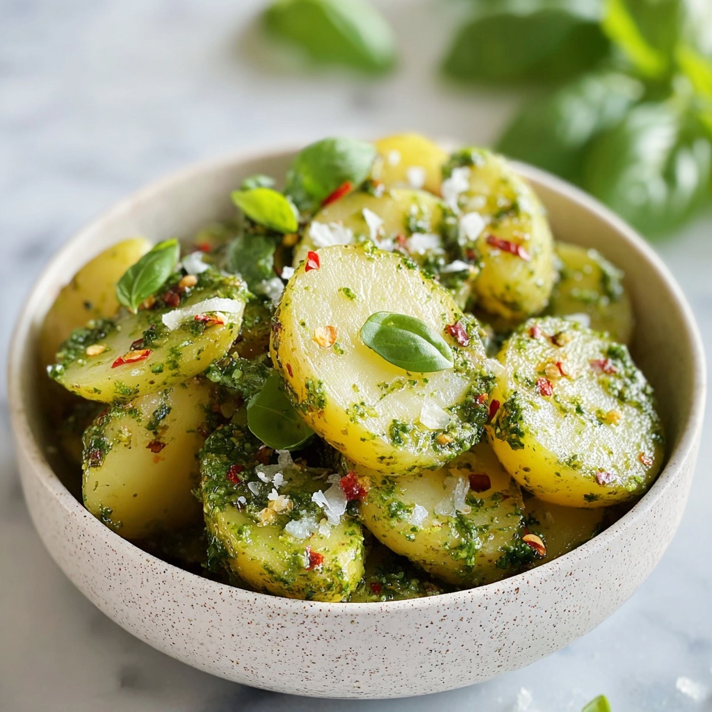 Garden Basil Pesto Potato Salad Recipe - Recipe Image
