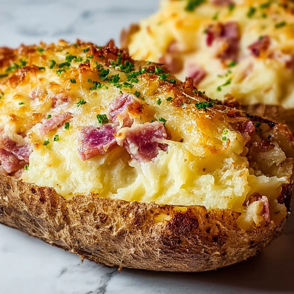 Reuben Stuffed Baked Potatoes Recipe - Recipe Image