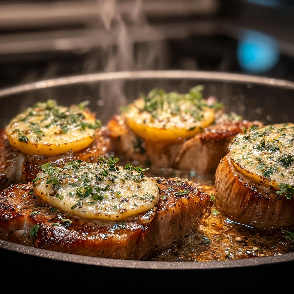 Skillet Garlic Parmesan Chicken with Crispy Potatoes Recipe - Recipe Image