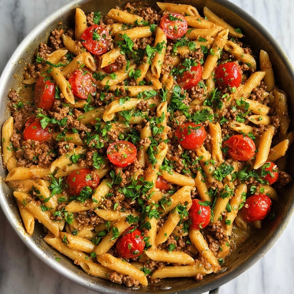 Creamy Chipotle One Pot Beef Pasta Recipe - Recipe Image