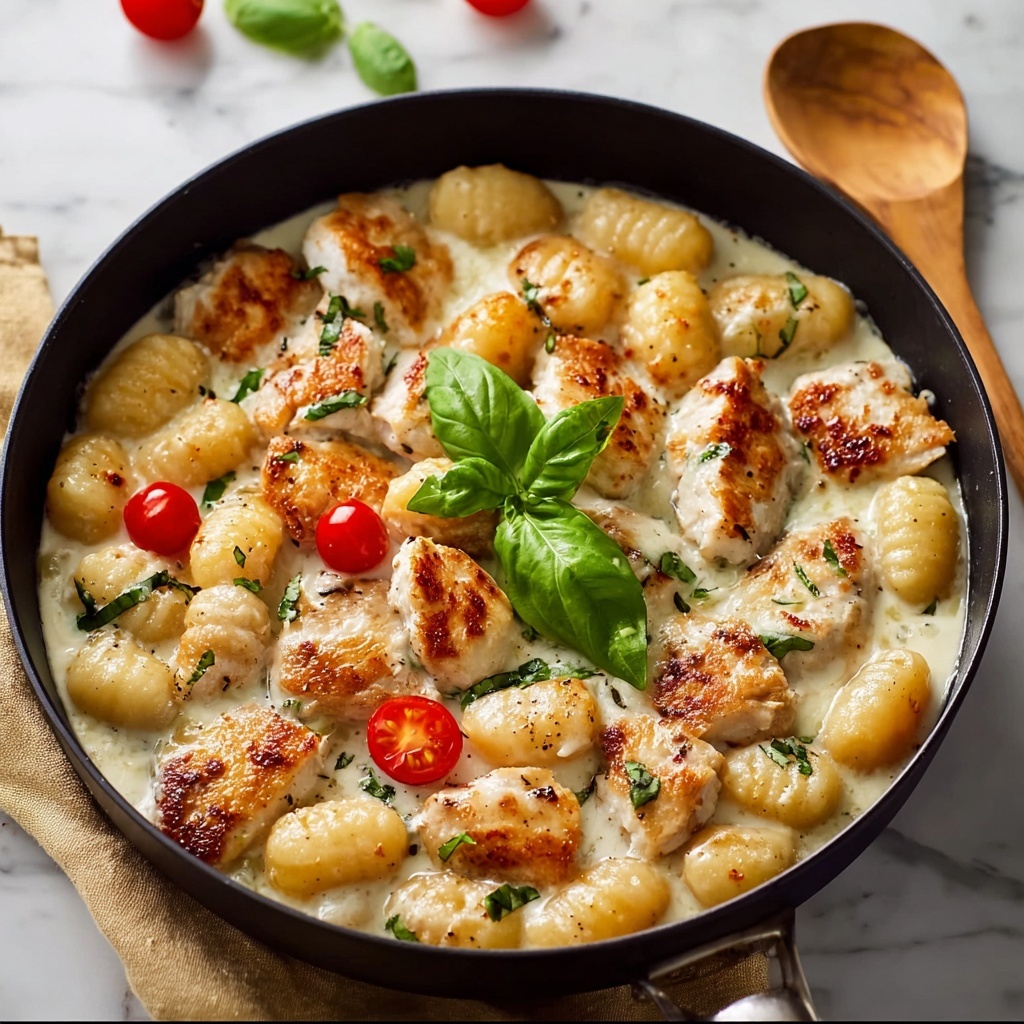 Garlic Chicken Gnocchi Skillet Recipe - Recipe Image