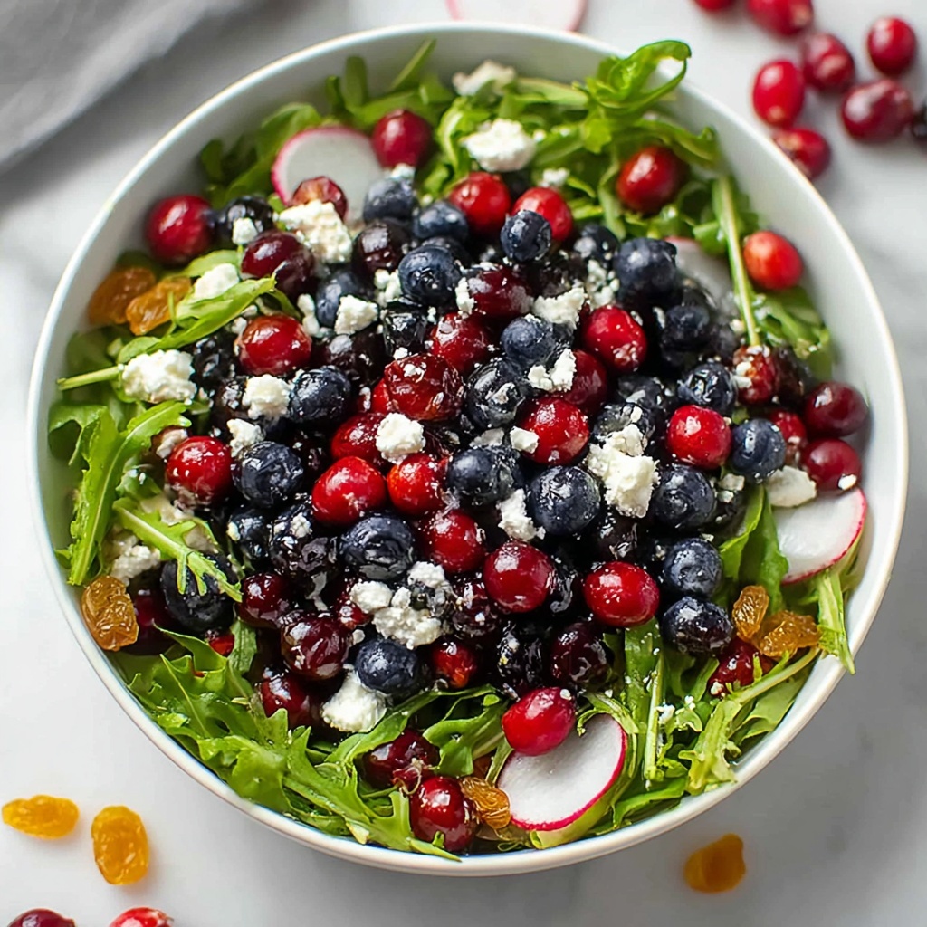 Cranberry Blueberry Salad with Blueberry Balsamic Dressing Recipe - Recipe Image