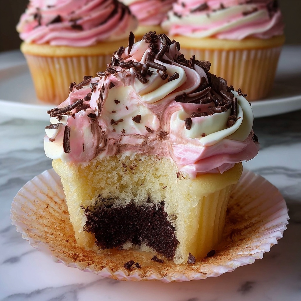 Heavenly Neapolitan Cream Cupcakes Recipe - Recipe Image