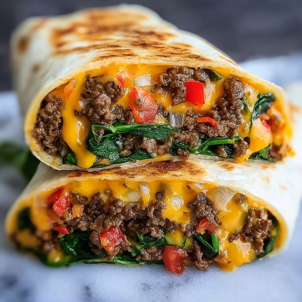Best Vegan Cheeseburger Wraps Recipe - Recipe Image