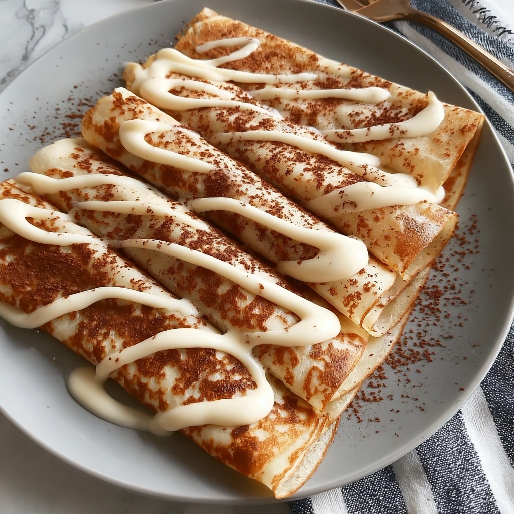 Cinnamon Roll Protein Crepes Recipe - Recipe Image