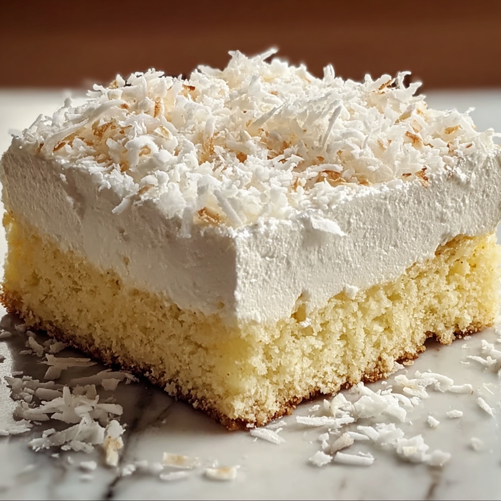 Delicious Creamy Coconut Cake Recipe - Recipe Image