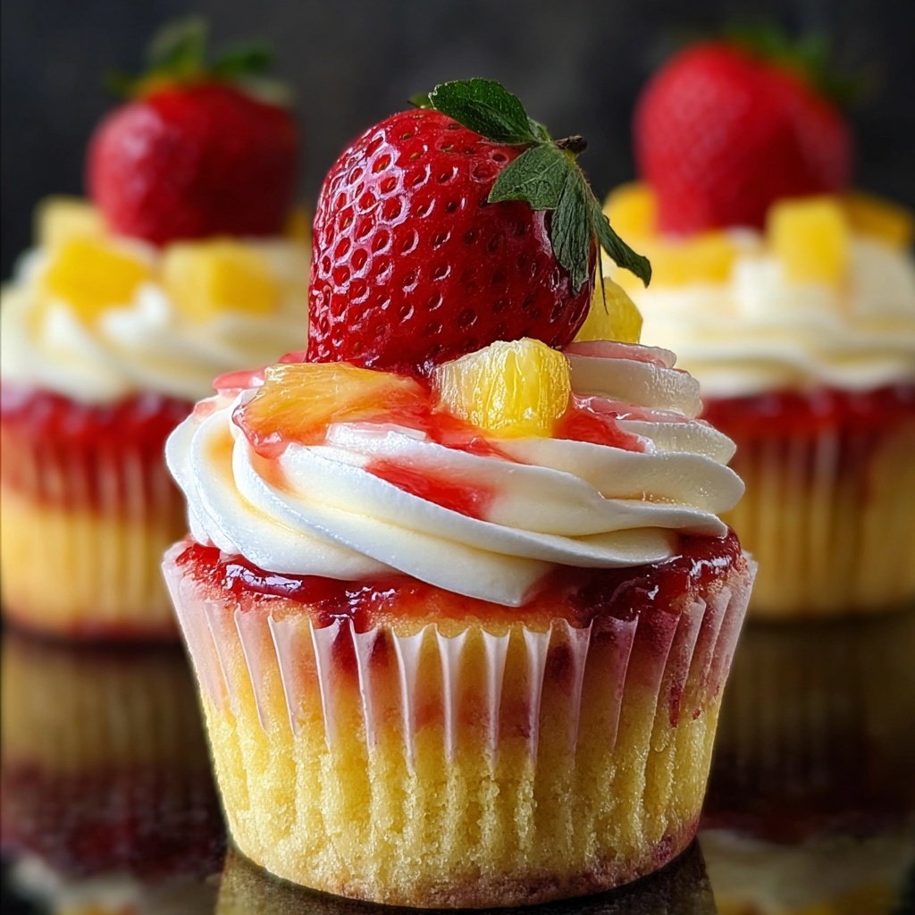 Strawberry Mango Margarita Cupcakes Recipe - Recipe Image