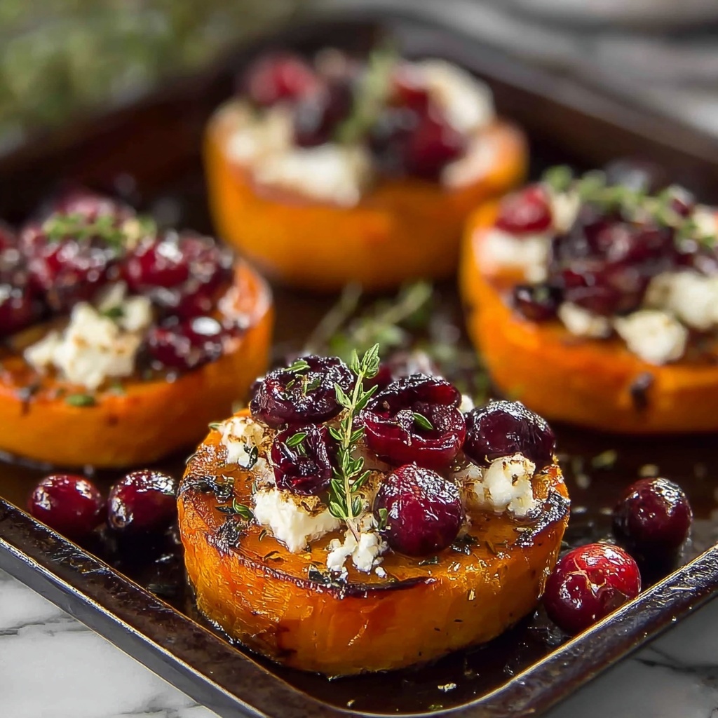 Sweet Potato Rounds with Goat Cheese & Cranberries Recipe - Recipe Image