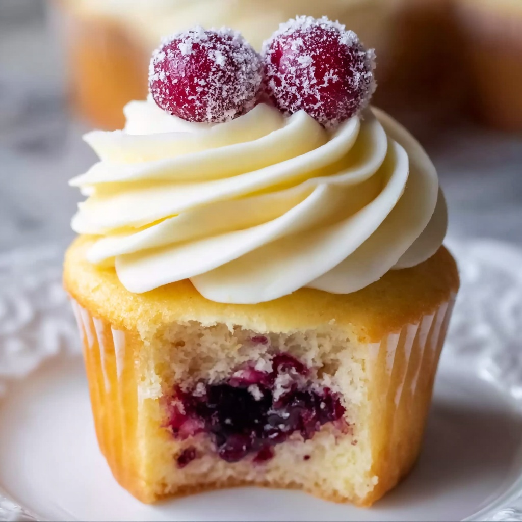 Cranberry Orange Cupcakes with Orange Cream Cheese Frosting Recipe - Recipe Image
