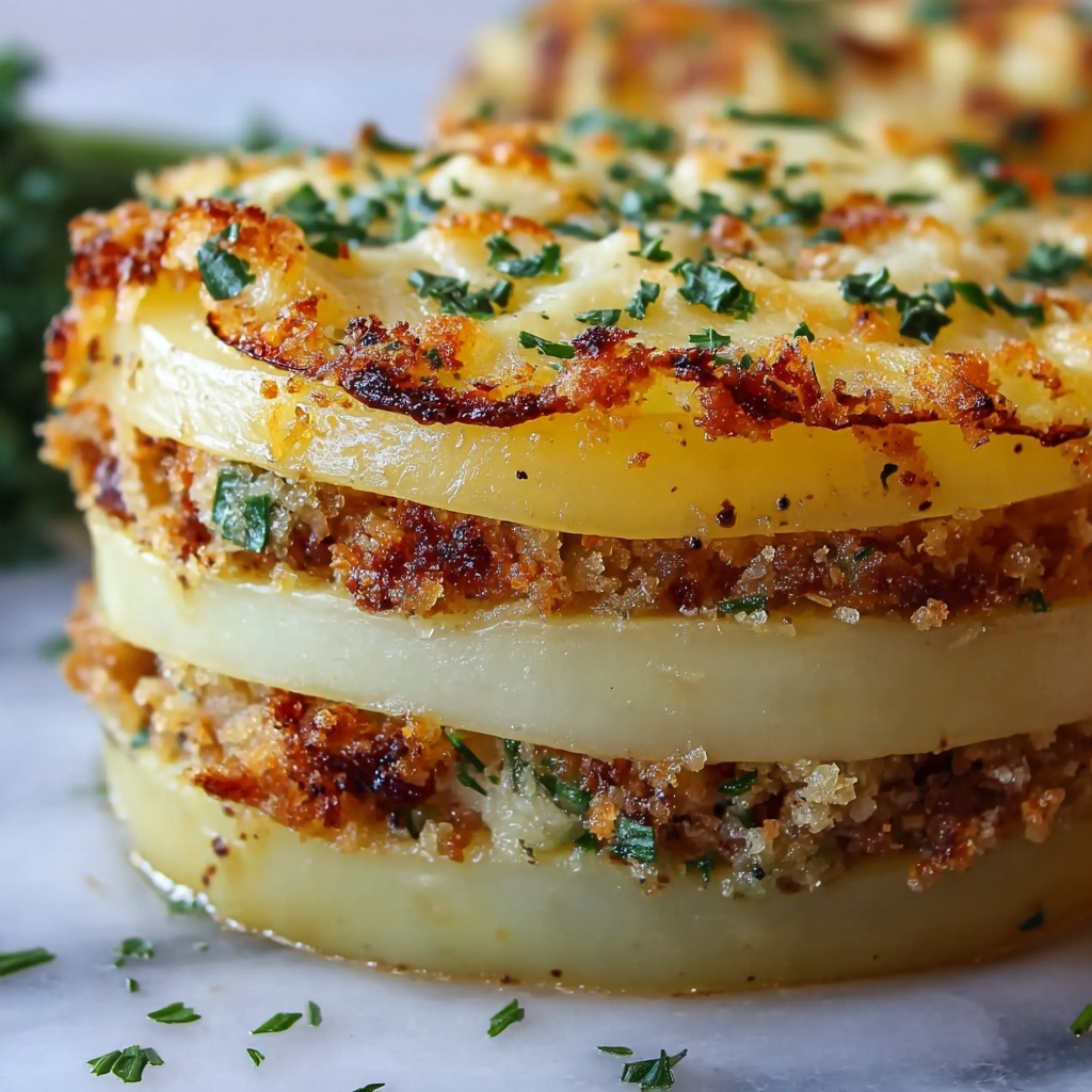 Stuffed Potato Stacks with Ground Beef, Spinach, and Melted Cheese Recipe - Recipe Image