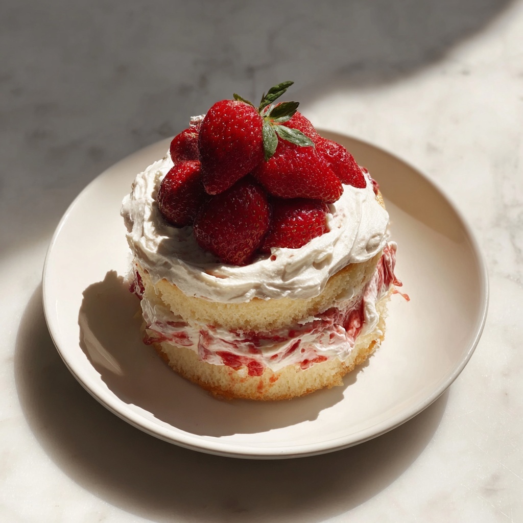 Strawberry Condensed Milk Cake Recipe - Recipe Image