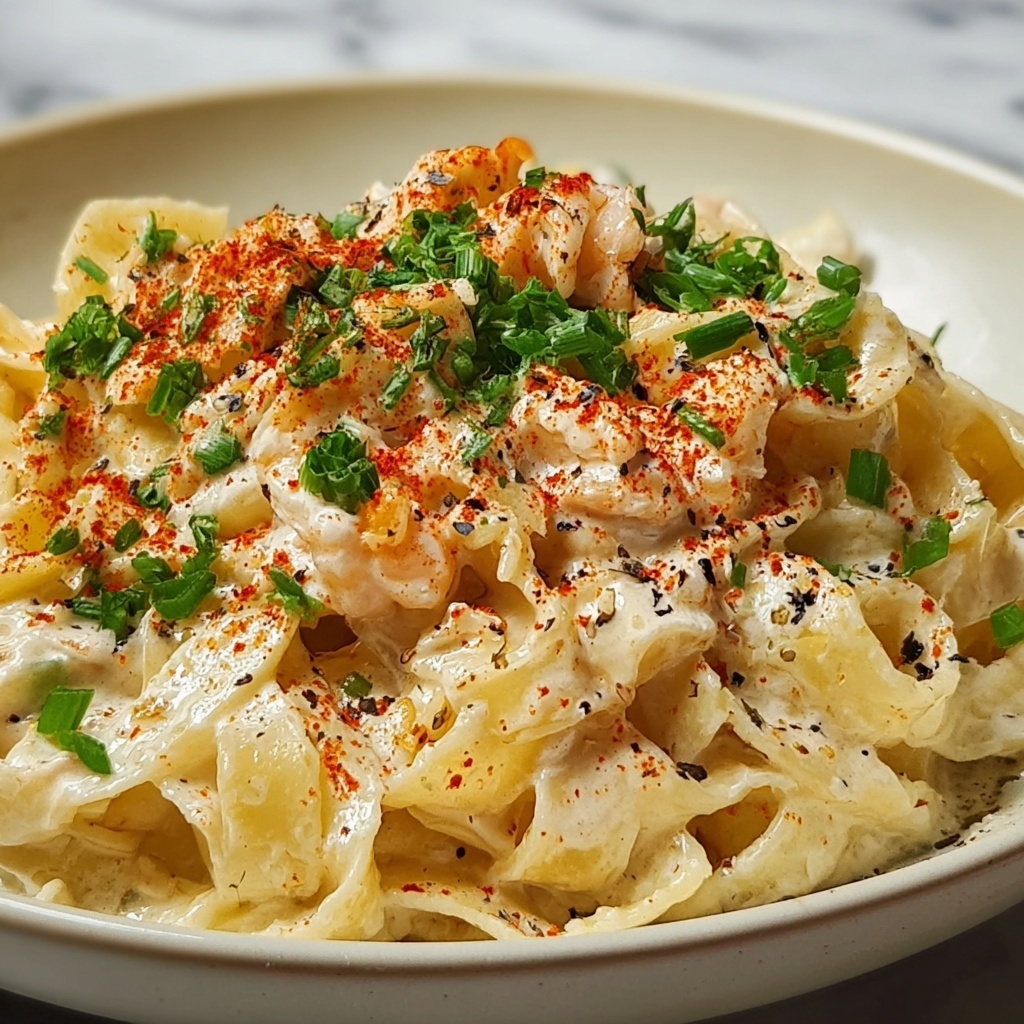 Crab Fettuccine Alfredo Recipe - Recipe Image