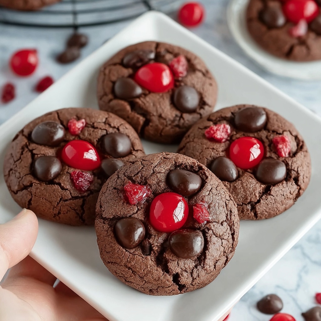 Chocolate and Cherry Lovers Cookies Recipe - Recipe Image