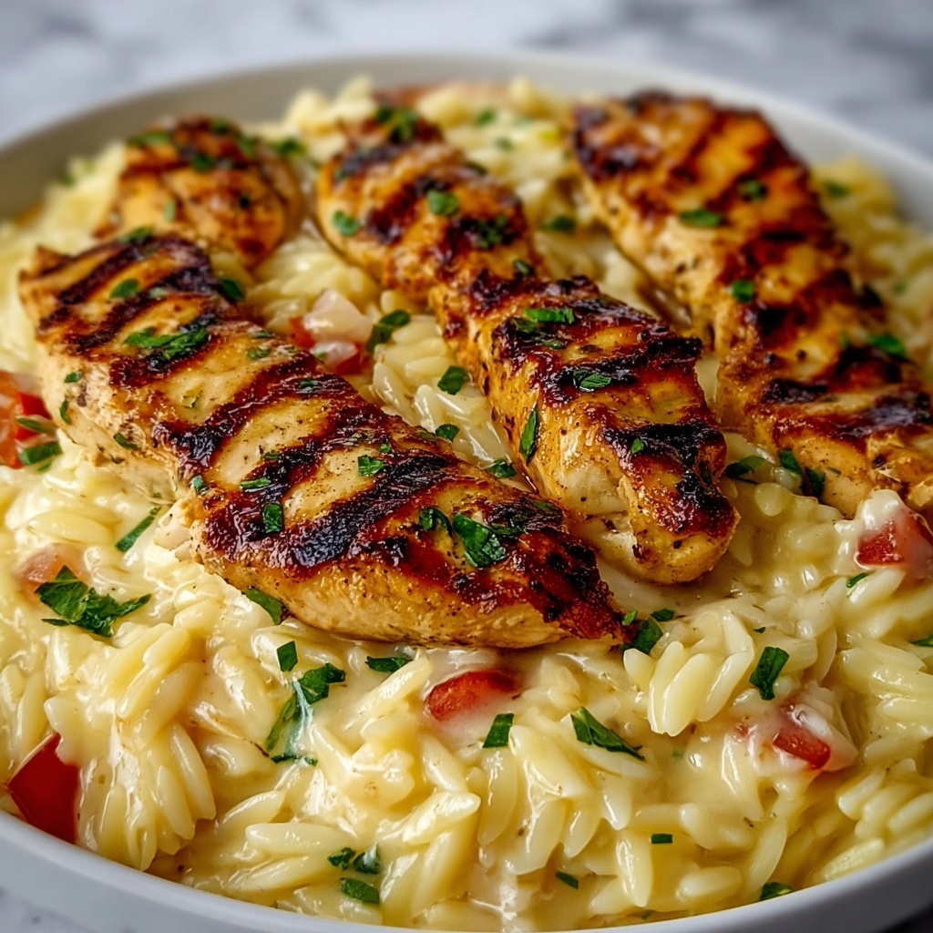 Creamy Parmesan Chicken and Orzo Recipe - Recipe Image