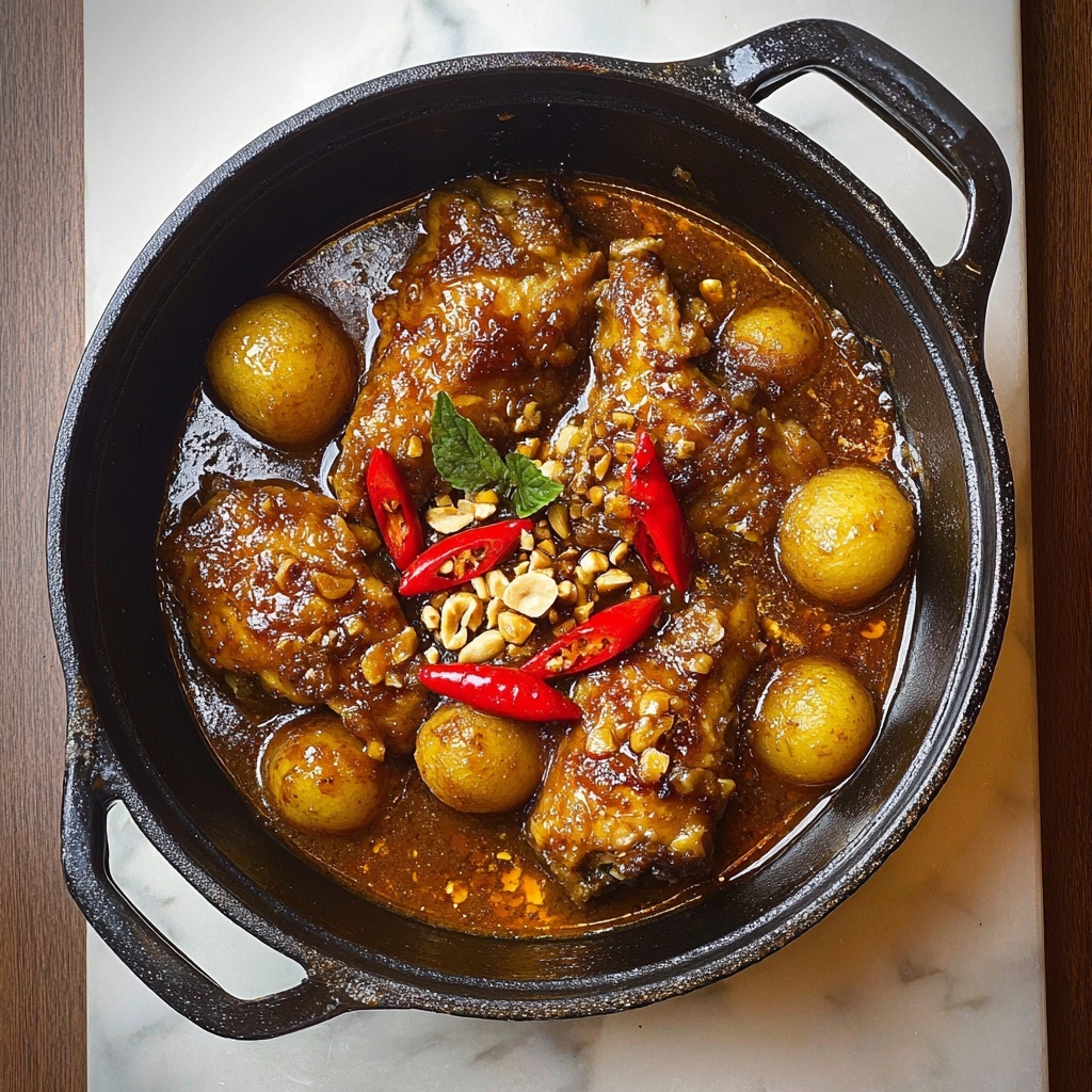 Braised Nutty Satay Chicken Recipe - Recipe Image