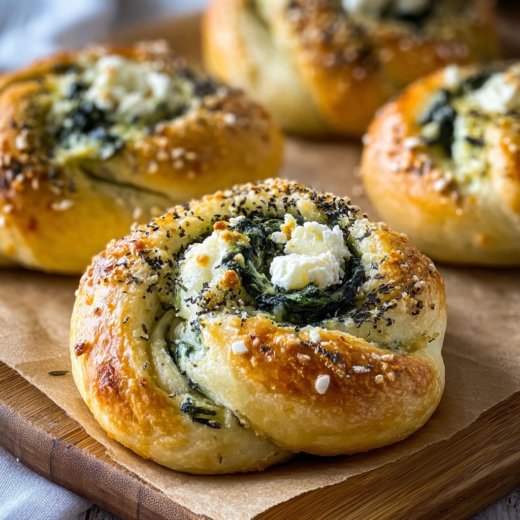Spinach and Cheese Stuffed Twists Recipe - Recipe Image