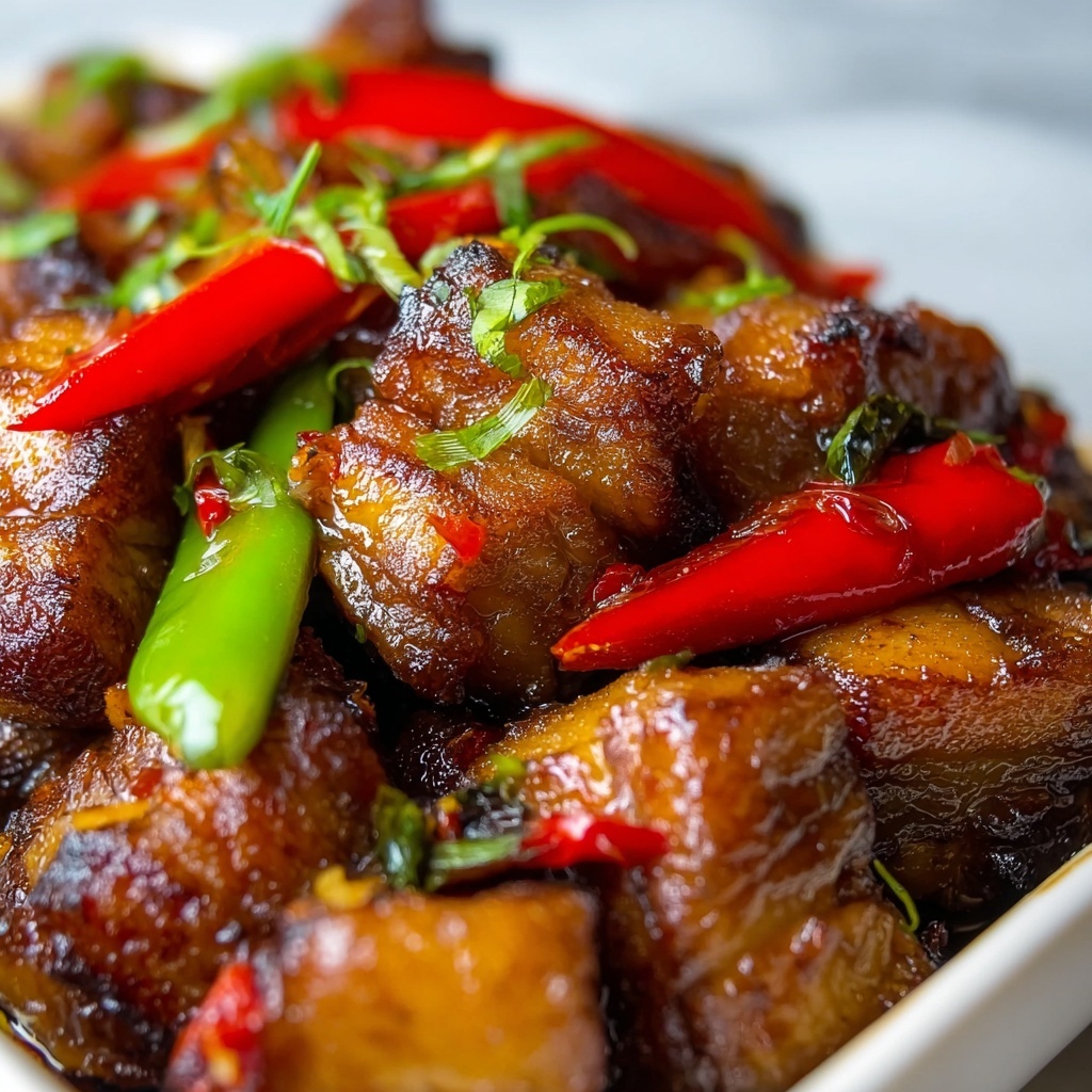 Braised Chicken with Chili and Green Peppers Recipe - Recipe Image