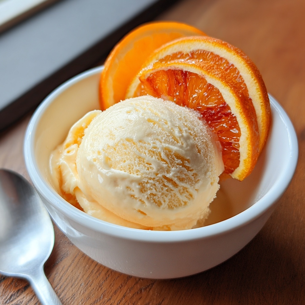 Orange Ice Cream Recipe - Recipe Image