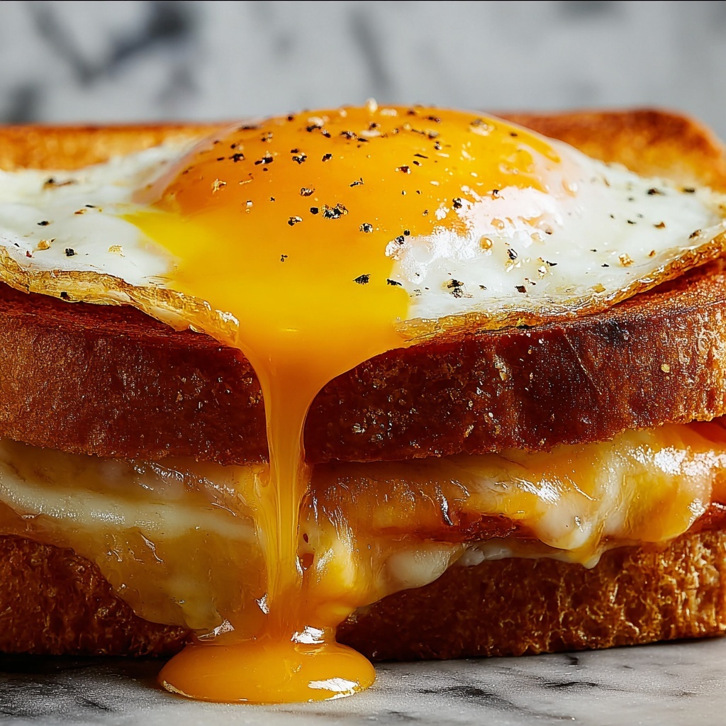 Air Fryer Cheesy Egg Toast Recipe - Recipe Image