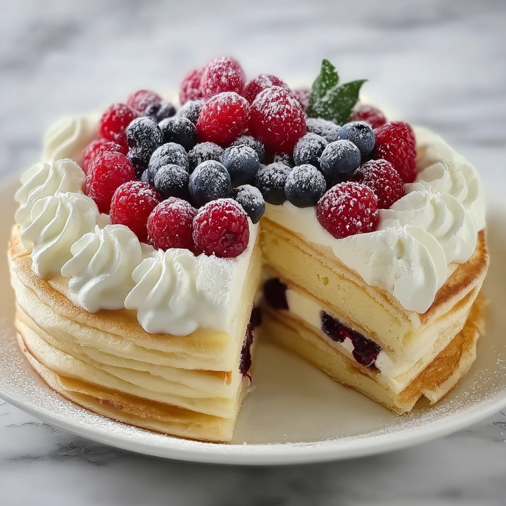 Puff Pastry Cream and Berry Cake Recipe - Recipe Image