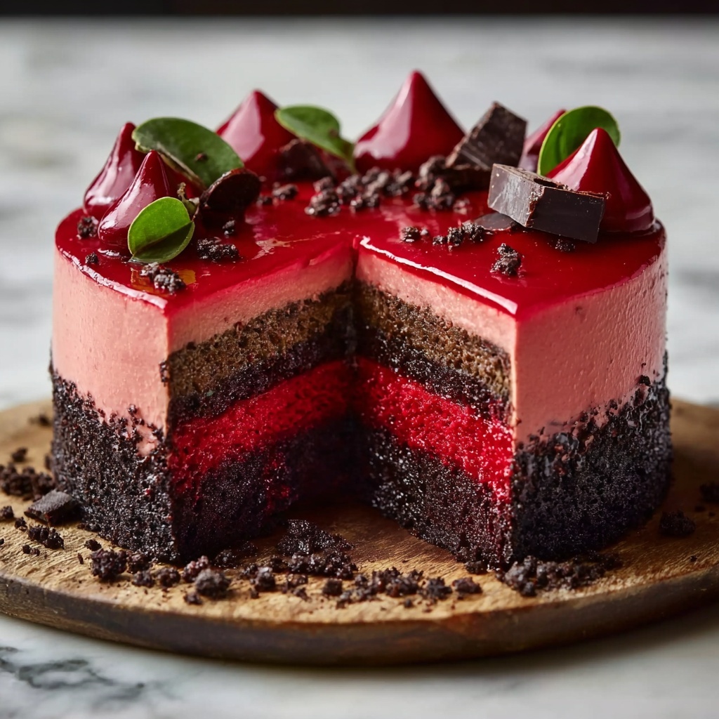 Red Velvet Cookie Dough Cheesecake Recipe - Recipe Image