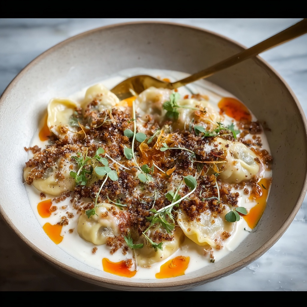 Yogurt Pasta with Garlic and Herbs Recipe - Recipe Image