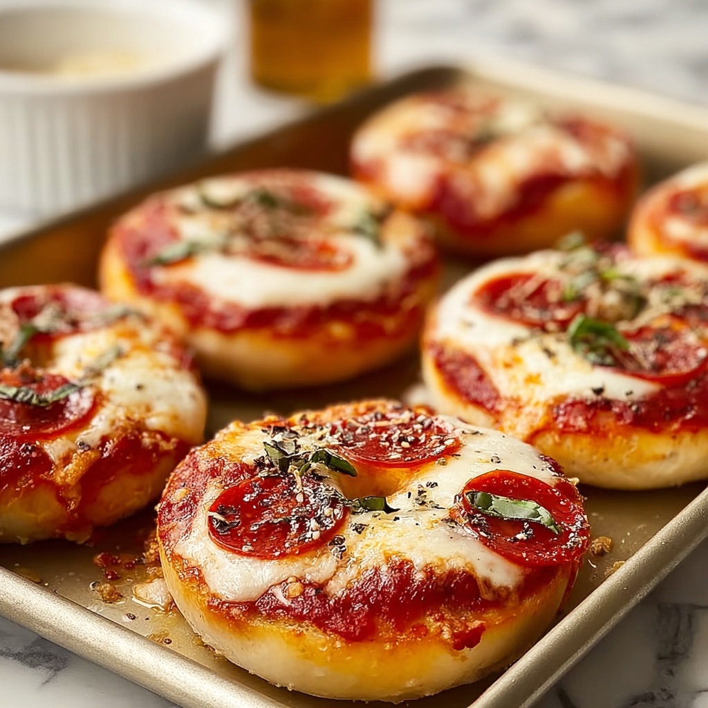 Homemade Mini Pizza Bagel Bites Recipe - Recipe Image